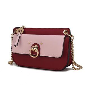 1255 Crossbody Bag , Vegan Leather Shoulder Bag Chain Strap Handbag Purse